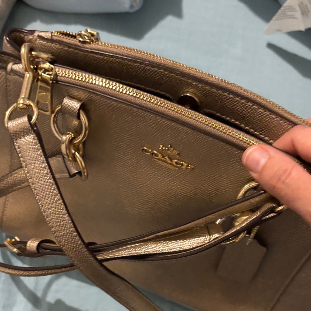 Coach Metallic Gold Shoulder Bag - Picture 7 of 7